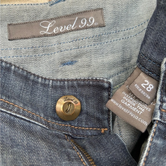 Anthropologie Level 99 Blue Wide Leg Jeans Size 28 - Picture 3 of 7